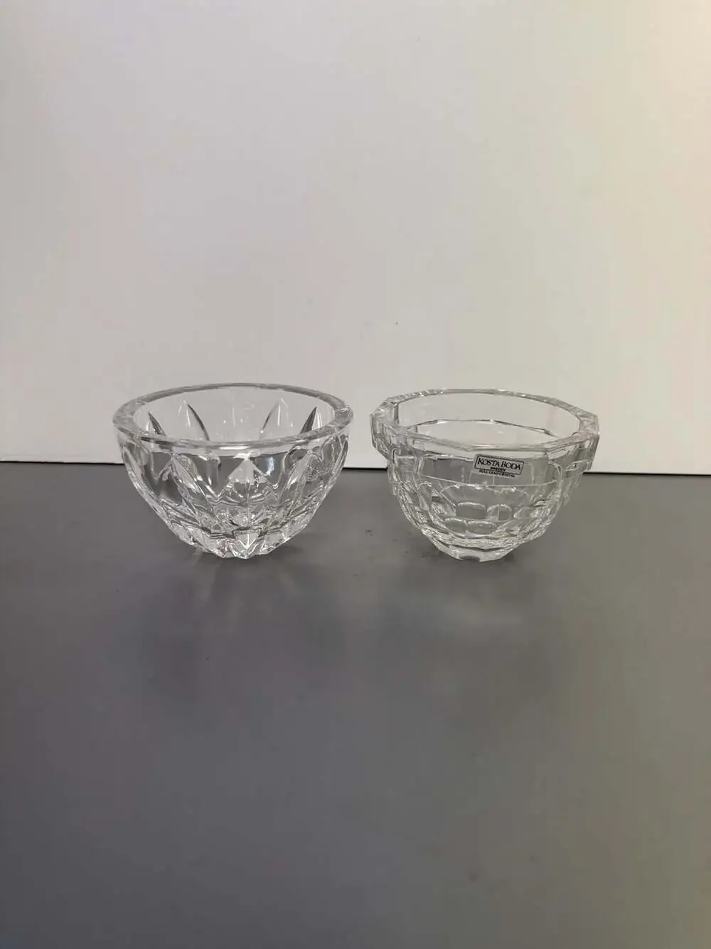 Kosta‎ Boda Sweden Set of 2 Small Lead Crystal Bowls Stella & Prince Patterns 4